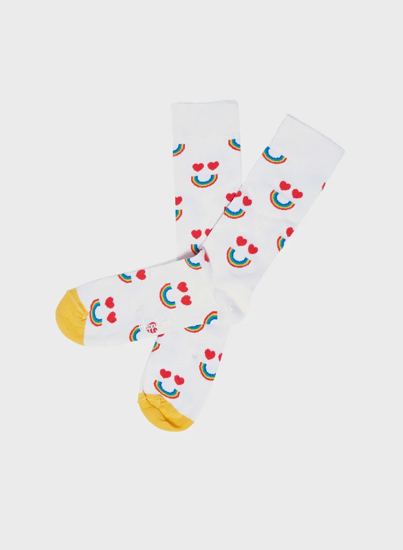 Happy Socks Happy Rainbow Crew Socks