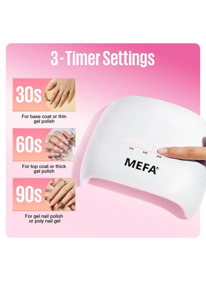 MEFA Uv Nail Lamp, 72W Uv Light For Gel Nails With 21Pcs Lamp Beads, 3 Timers Uv Dryer For Gel Nail Polish Polygel Fast Curing, Led Nail Lamp Professional Uv Light For Home Salon Nail Tools - Image 5