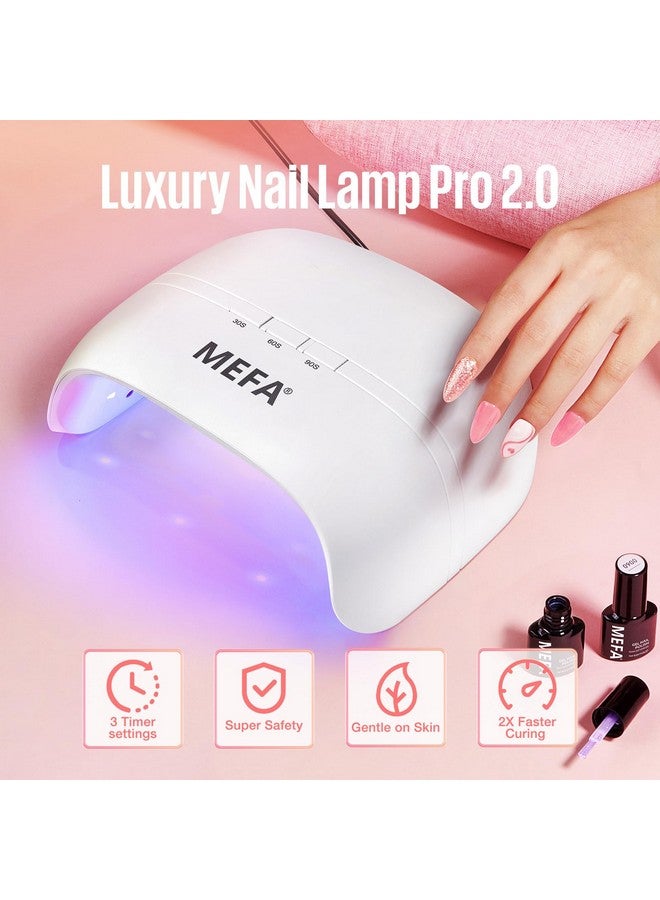 MEFA Uv Nail Lamp, 72W Uv Light For Gel Nails With 21Pcs Lamp Beads, 3 Timers Uv Dryer For Gel Nail Polish Polygel Fast Curing, Led Nail Lamp Professional Uv Light For Home Salon Nail Tools - Image 2