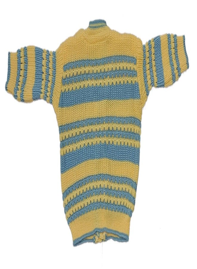Cute Collection Hand Made New Born Baby Woolen Sweater with Pyjami Cap and Pair of Booties 0 to 3 Months Baby Boy's and Girls (Color, Yellow) - Image 4