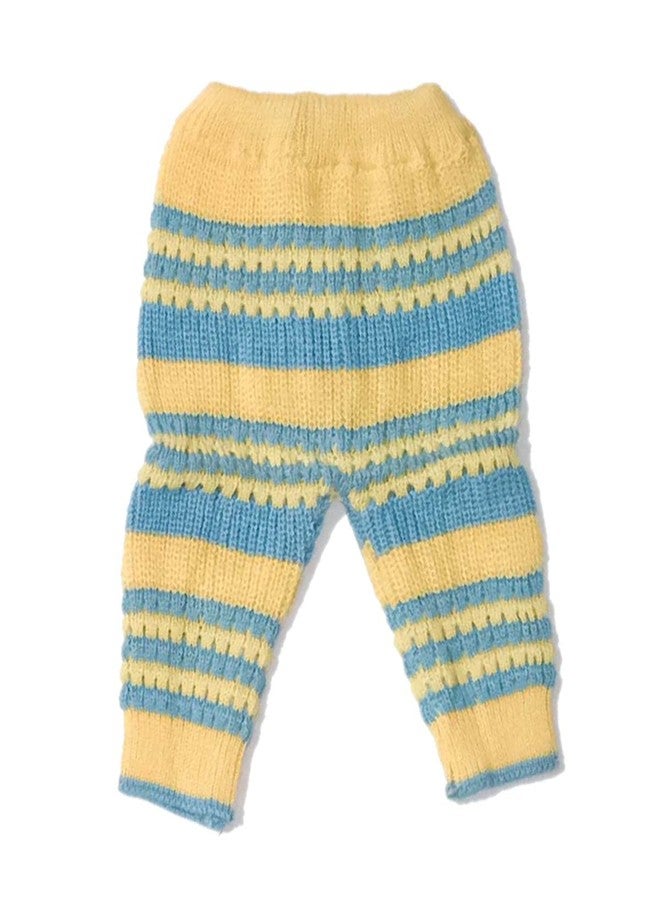 Cute Collection Hand Made New Born Baby Woolen Sweater with Pyjami Cap and Pair of Booties 0 to 3 Months Baby Boy's and Girls (Color, Yellow) - Image 5