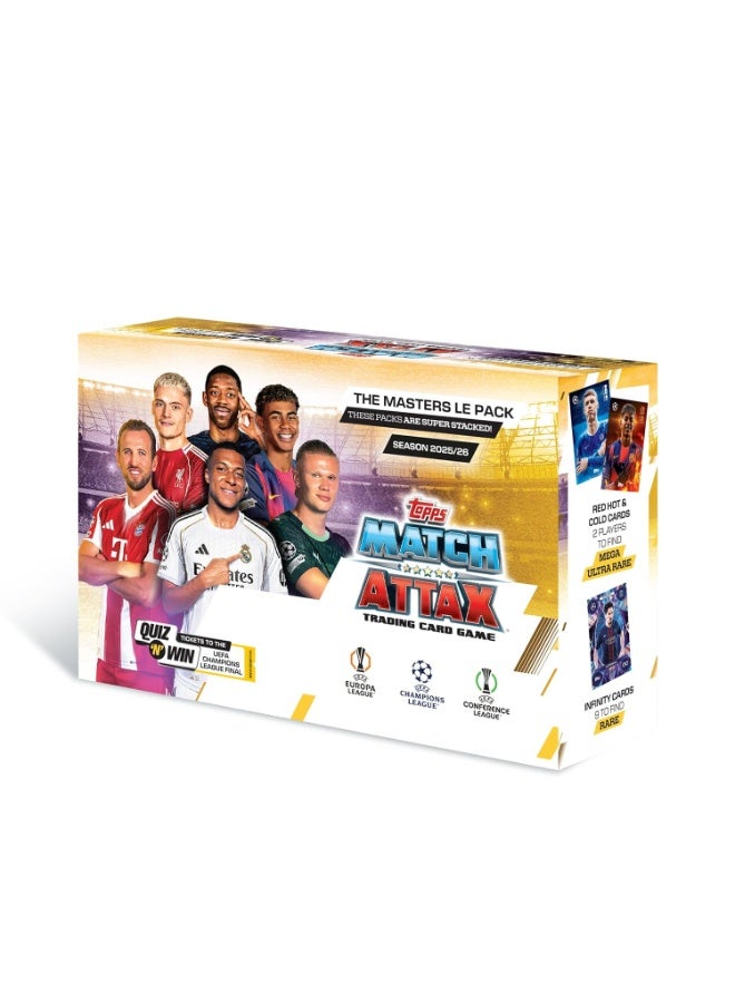 توبس لعبة بطاقات التداول والتحصيل "Match Attax" لدوري أبطال أوروبا من Topps (موسم 2025-2026) - حزمة "The Masters" (إصدار محدود) - Image 1