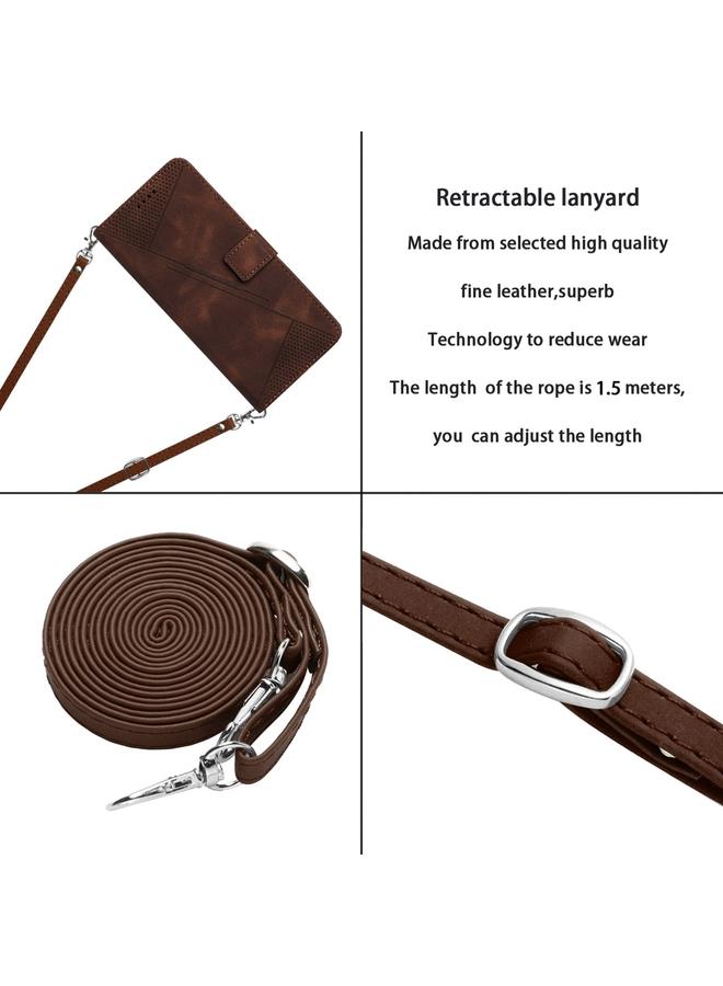 اس-توب جراب هاتف Honor X8a Dream Triangle من الجلد مع حبل تعليق - Image 5