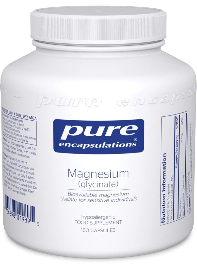 Pure Encapsulations 120 mg Mag Supplement, 180 Capsules - Image 1