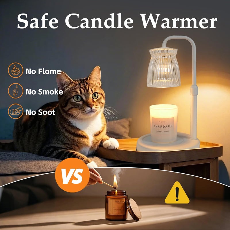 Shering Candle Warmer Lamp with Timer Dimmable, Gift Box, Gifts for Her, Birthday Gifts for Women, House Warming Gift New Home Decor, Wax Melt Warmer for Scented Jar Candles - Image 2