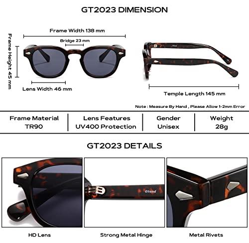 Gtand Unisex Vintage Retro Round Style Tinted Sunglasses For Men Women Fashion Circle Sun Glasses 46mm - Image 5