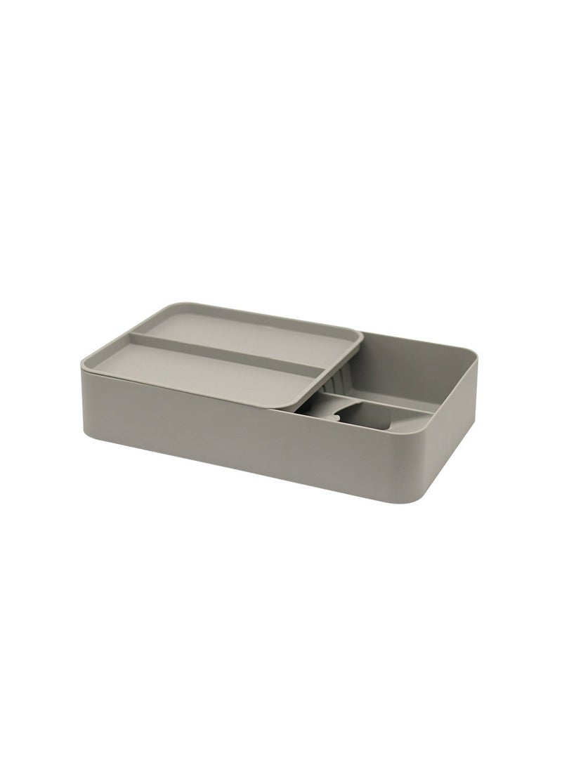 POWER 2-Tier Drawer Organizer - Multi-Purpose Storage Box for Kitchen Utensils, Knives, Forks, Jewelry, Tools, and Miscellaneous Items, Perfect for Home & Office Organization 