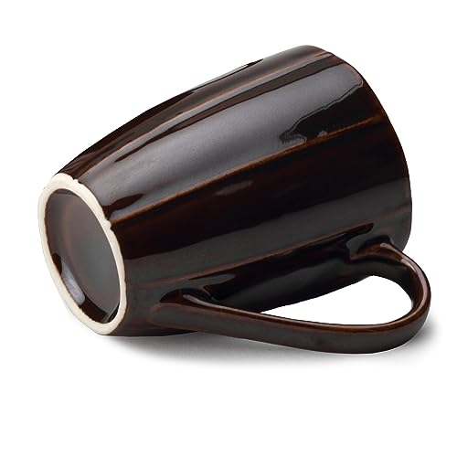 Bodhi House Fine Porcelain Tea and Coffee Large Mug - Set of 1, 300Ml Glossy Finish | Scratch Resistant and Dishwasher Safe | Ideal for Latte Hot Chocolate Cocoa and Milk - Seal Brown - Image 2