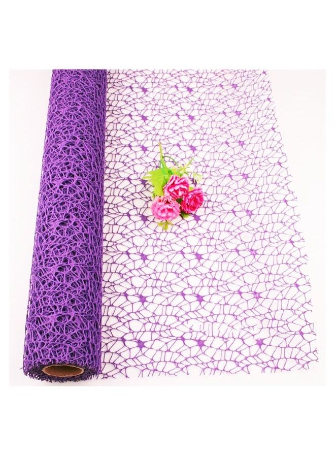 ZCM-HAPPY 1 Roll Gift and Bouquet Wrapping Paper Jacquard Wild Goose Mesh 50x450 cm  - Image 1