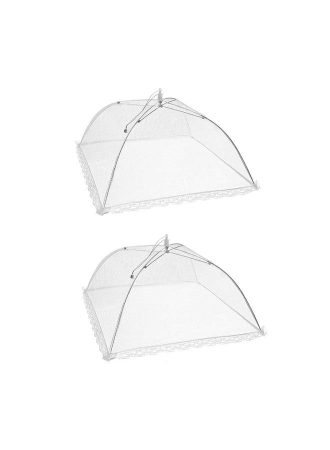 TOUGS 2 Pack Pop-Up Mesh Food Covers, 17 Inches Umbrella-Style Folding Mesh Food Cover Picnic Dome, Food Protector Tent Keep Out Flies, Bugs, Mosquitoes - Image 1