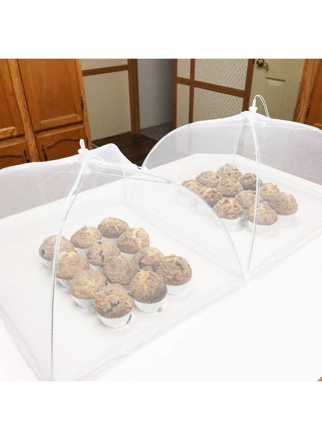 TOUGS 2 Pack Pop-Up Mesh Food Covers, 17 Inches Umbrella-Style Folding Mesh Food Cover Picnic Dome, Food Protector Tent Keep Out Flies, Bugs, Mosquitoes - Image 5