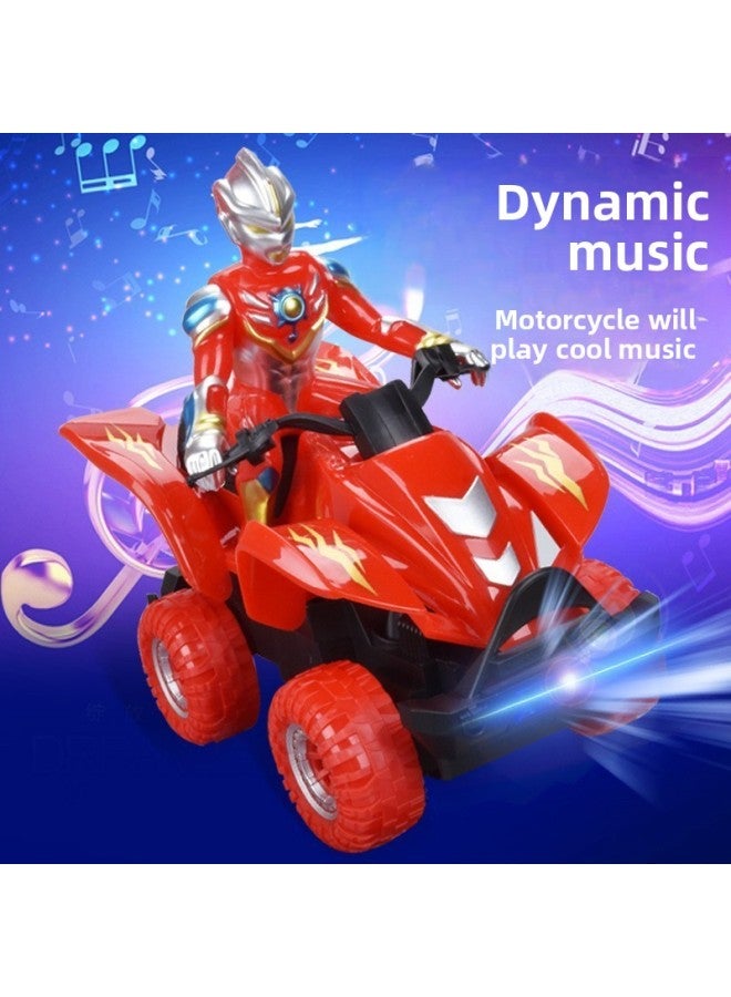 [Shop Selling] Ultraman Stunt Motorcycle Four-wheel Cross-country Electric Universal Walking Rotating Degas Beach-Color:Red-Scale:Collect And Follow Priority Delivery  - Image 4