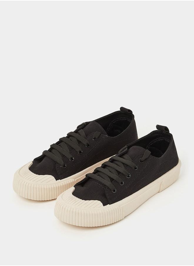 Styli - Canvas Lace Up Casual Shoes - Image 1
