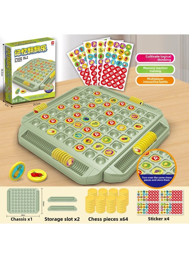 لعبة الشطرنج التفاعلية بين الوالدين والطفل، زوج من ألعاب الطاولة التي تعمل باللمس، تدريب الذاكرة، الشطرنج، ألعاب تعليمية - اللون: فليب صيني كبير - Image 1