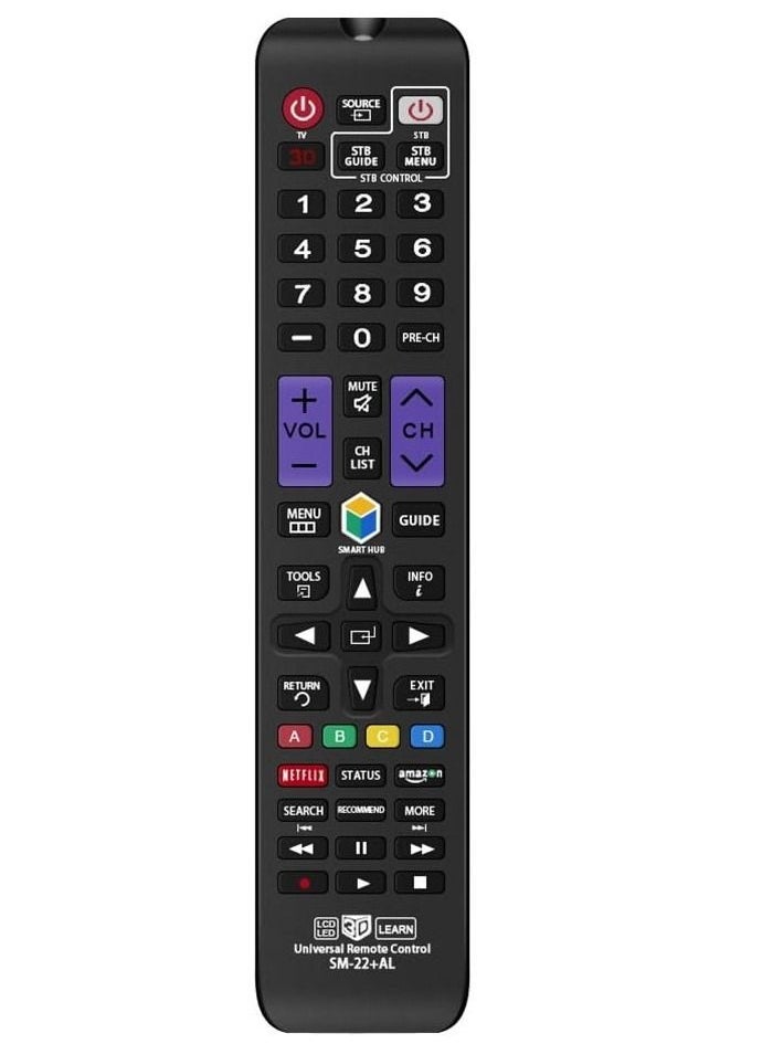 Universal Remote Control Compatible Replacement for Samsung TV/ 3D/ LCD/LED/HDTV/Smart TV, AA59-00666A BN59-01178W BN59-01199F AA59-00638A AA59-00637A AA59-00594A AA59-00600A AA59-0