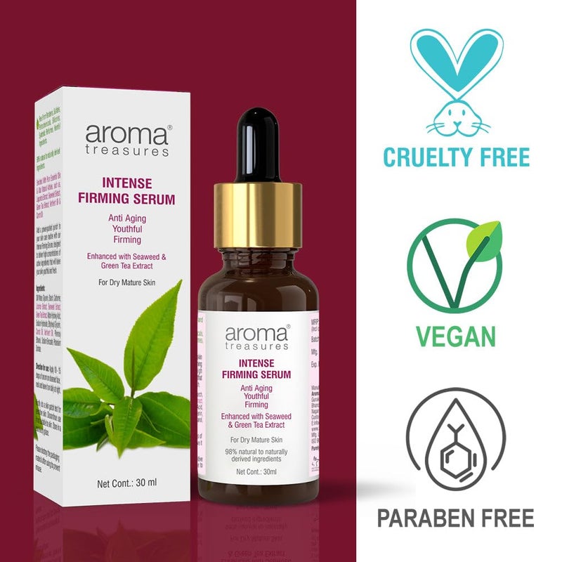 Aroma Treasures Intense Firming anti ageing face serum for dry mature skin type 30ml 98 Natural to Naturally Derived Ingredients enriched with Seaweed Green Tea extracts - Image 5