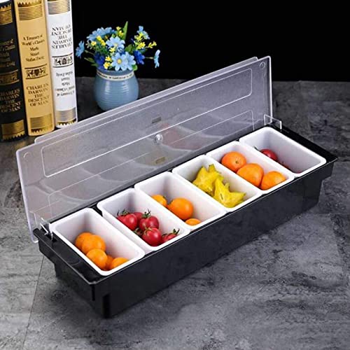 E - Ezra E-EZRA Ice Cooled Condiment Serving Container Chilled Garnish Tray Bar Caddy for Home Work or Restaurant - Image 5