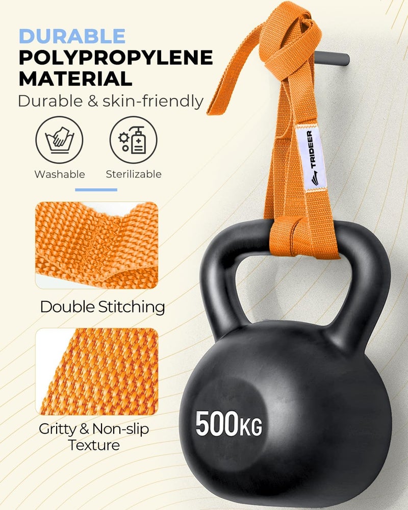 Trideer Stretching Strap Yoga Strap for Physical Therapy, 10 Loops Yoga Straps for Stretching, Non-Elastic Stretch Strap for Pilates, Exercise, Stretch Band for Women & Men - Image 2