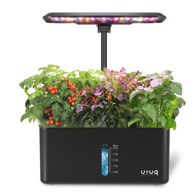 URUQ Hydroponics Growing System Garden: 8 Pods Indoor Herb Garden with Grow Light Plants Germination Kit Quiet Automatic Hydroponic Height Adjustable - Gardening Gifts for Women Kitchen - Image 1