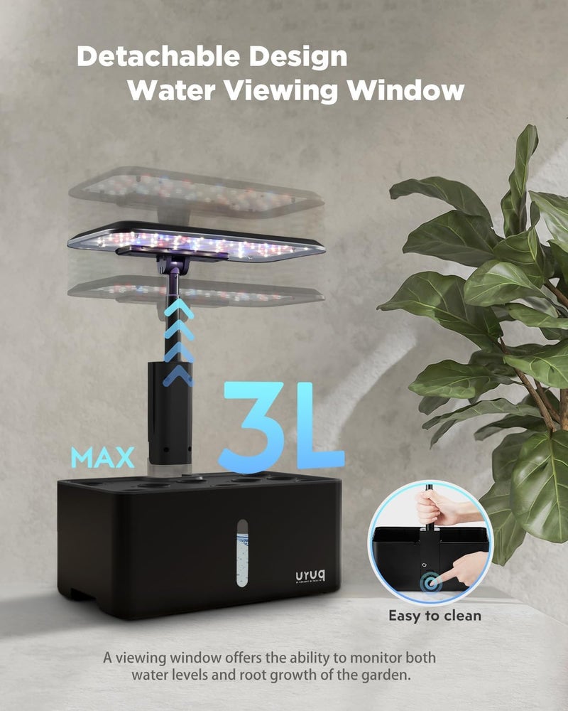 URUQ Hydroponics Growing System Garden: 8 Pods Indoor Herb Garden with Grow Light Plants Germination Kit Quiet Automatic Hydroponic Height Adjustable - Gardening Gifts for Women Kitchen - Image 5