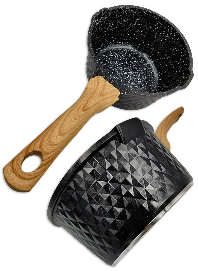 HK - Non-stick Coating Cookware Set - Granite Coating - Cast Aluminum Pots and Pans Set - Casserole, Stockpot, Deep Frying Pan with Lid - Image 1