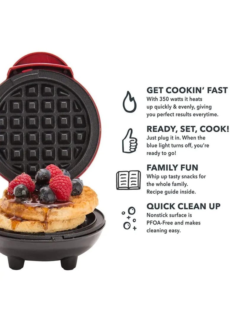 friendizana 4ever friendizana 4ever Mini Waffle Maker Machine for Home 3 in 1 Electric Waffle and Pancake Maker with Non Stick DualSide Plates Compact 4 Inch Waffle Iron for Quick and Easy Breakfast Treats  - Image 3
