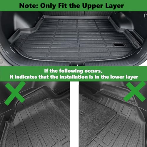 Norand for Kia Seltos Floor Mats 2024 2025 2026 S/LX/EX/X-Line, (Cargo Liner Only Fit The Upper Layer) All Weather Car Mats for Kia Seltos Accessories - Image 2
