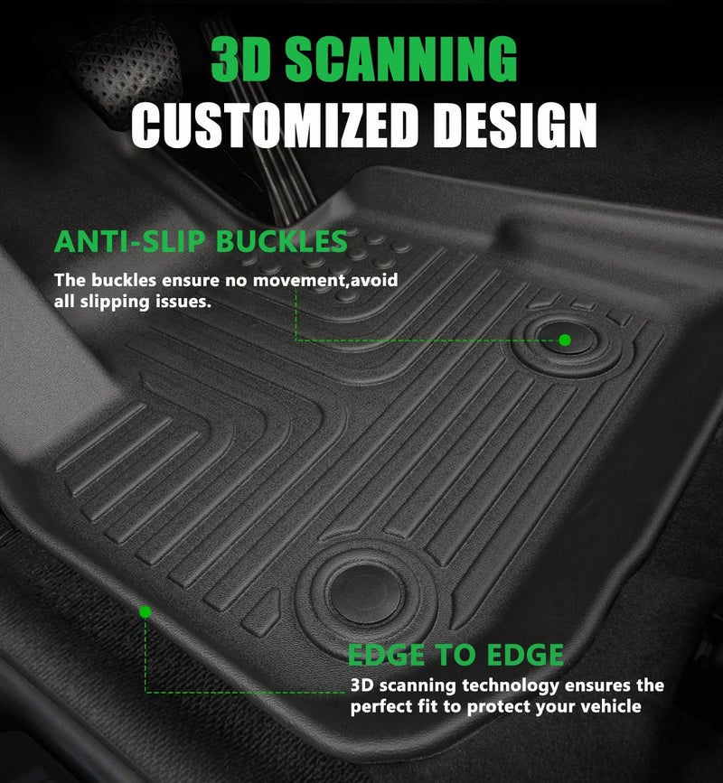 Norand for Kia Seltos Floor Mats 2024 2025 2026 S/LX/EX/X-Line, (Cargo Liner Only Fit The Upper Layer) All Weather Car Mats for Kia Seltos Accessories - Image 3