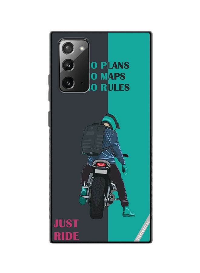 VR CREATIVE Protective Case Cover For Samsung Galaxy Note20 5G Just Ride Design Multicolour - Image 1
