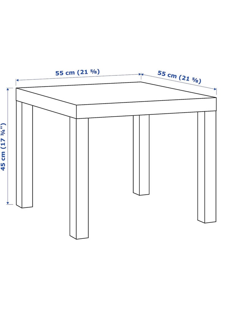 IKEA FRAKTA - White square side table, square shape, wood - Image 1