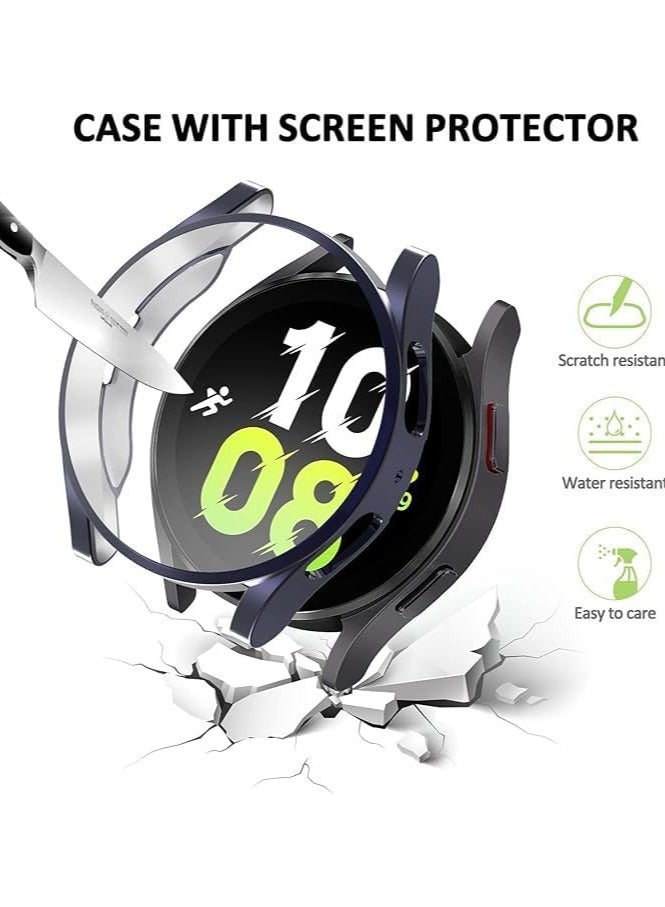 ELMO3EZZ Compatible with Samsung Galaxy Watch 5 44mm/ 40mm Screen Protector Case, Galaxy Watch 5 LTE 44mm/5 Pro 45mm Cover Soft TPU Plated Protective Case Scratch Resistant Protection (Grey) - Image 2
