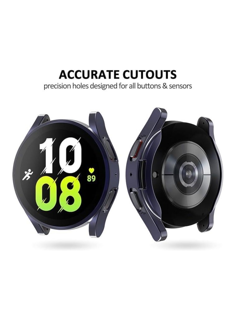 ELMO3EZZ Compatible with Samsung Galaxy Watch 5 44mm/ 40mm Screen Protector Case, Galaxy Watch 5 LTE 44mm/5 Pro 45mm Cover Soft TPU Plated Protective Case Scratch Resistant Protection (Grey) - Image 4