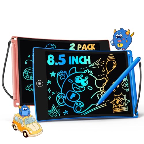 TEKFUN 85in 2 Pack LCD Writing Tablet for Kids Coloring Doodle Board Magic Drawing Pad for Kids with AntiLost Stylus Car Trip Educational Toys Birthday Gift for 3 4 5 6 7 Kids Girls Boys Toddlers - Image 1