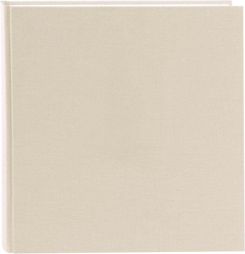 Goldbuch - 27605 Summertime Trend 2 Photo Album 60 Blank Pages with Parchment Dividers, Memory Book, Linen Cover, Glue-On Photo Album, Beige, 30 x 31 cm - Image 1