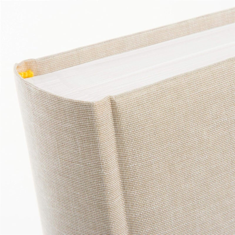 Goldbuch - 27605 Summertime Trend 2 Photo Album 60 Blank Pages with Parchment Dividers, Memory Book, Linen Cover, Glue-On Photo Album, Beige, 30 x 31 cm - Image 4