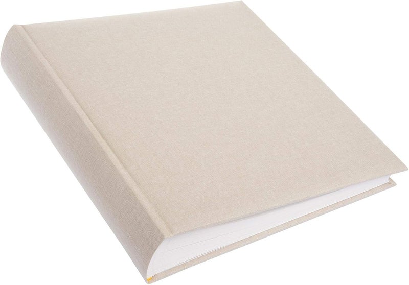 Goldbuch - 27605 Summertime Trend 2 Photo Album 60 Blank Pages with Parchment Dividers, Memory Book, Linen Cover, Glue-On Photo Album, Beige, 30 x 31 cm - Image 3