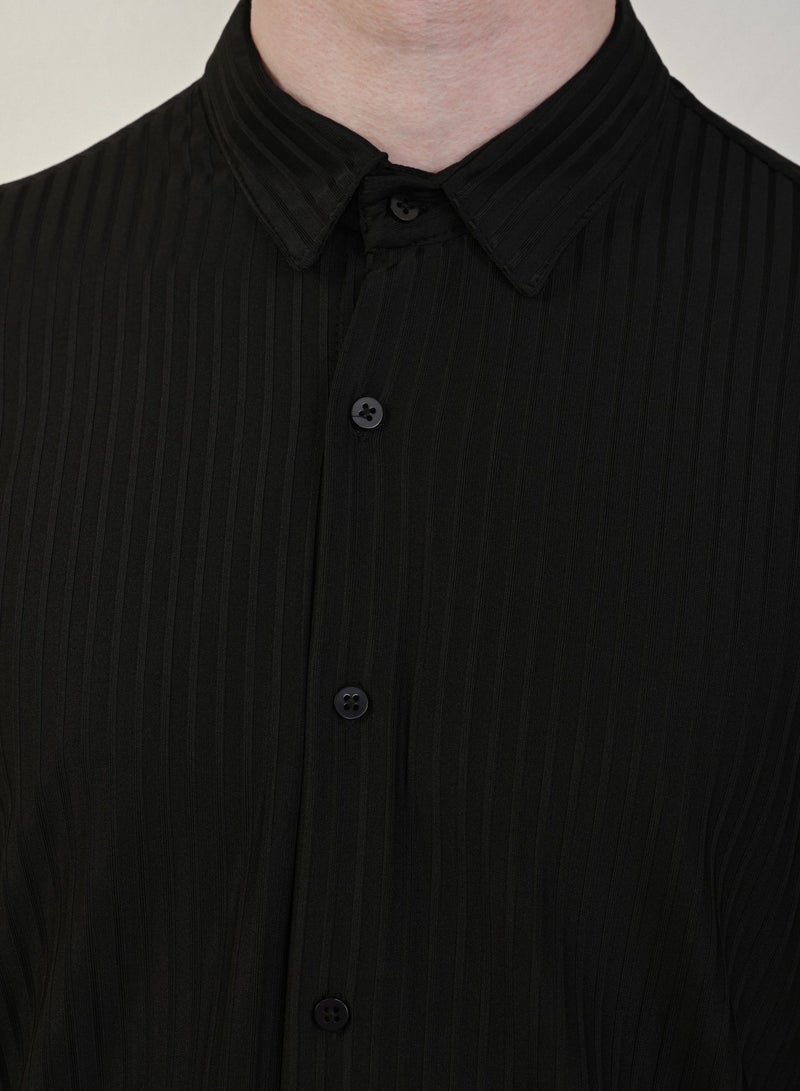 Marrakech Long Sleeves Casual Shirt For Men - Black - Image 3