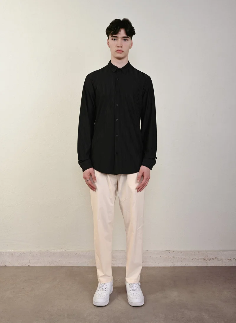 Marrakech Long Sleeves Casual Shirt For Men - Black