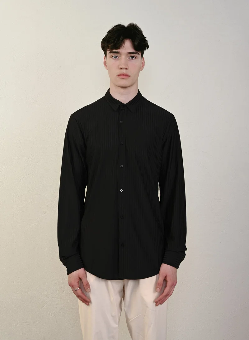 Marrakech Long Sleeves Casual Shirt For Men - Black