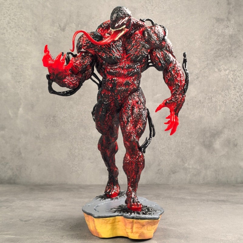 Red Venom Spider-Man Standing Statue Scene Model Anime Figure - Image 1