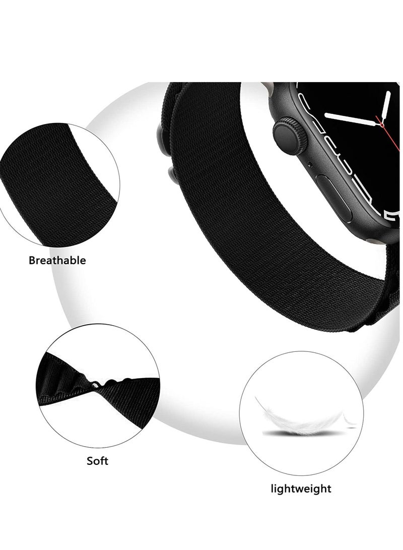 4 Pack Alpine Loop Nylon Band Compatible with Apple Watch Band 42mm 44mm 45mm 49mm Women Men,Adjustable Metal G-Hook Strap for iWatch Ultra Series SE 8/7/6/5/4/3/2/1 - Image 3