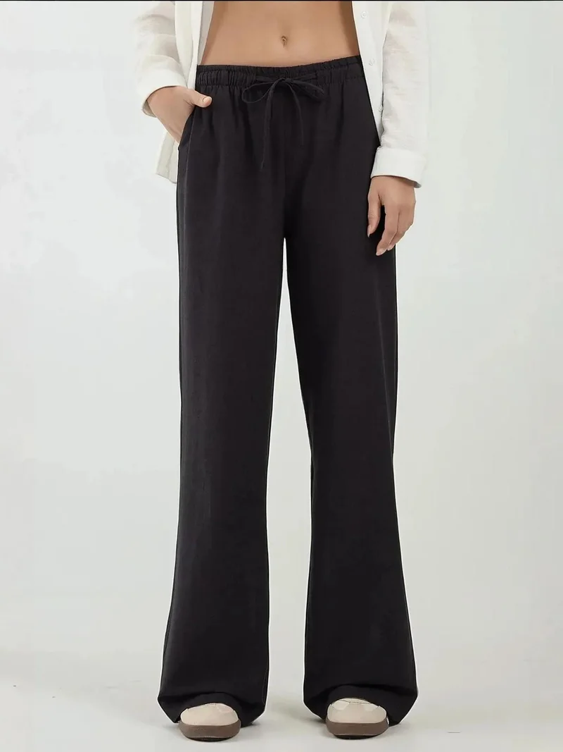 زوبعة بنطلون واسع الساق بخصر مطاطي