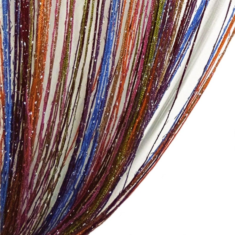 ave split Decorative Door String Curtain Wall Panel Fringe Window Room Divider Blind Divider Tassel Screen Home 100cm*200cm (Old Colorfull) - Image 1