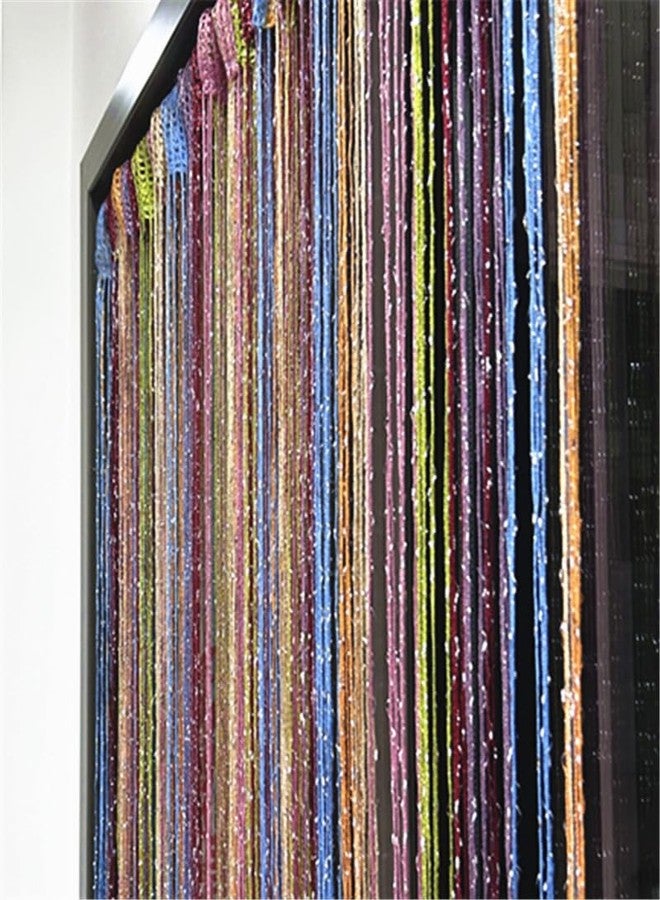 ave split Decorative Door String Curtain Wall Panel Fringe Window Room Divider Blind Divider Tassel Screen Home 100cm*200cm (Old Colorfull) - Image 3