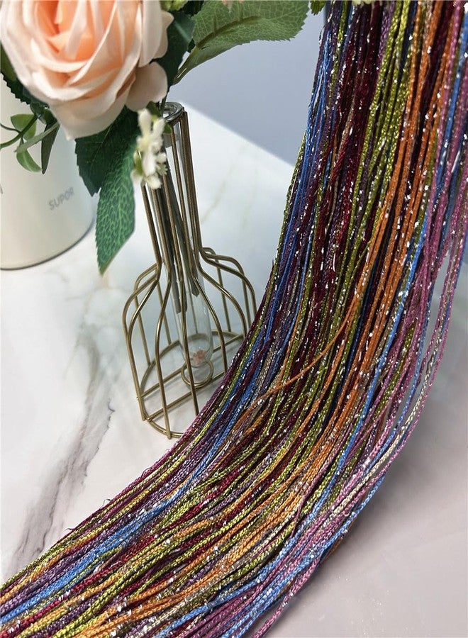 ave split Decorative Door String Curtain Wall Panel Fringe Window Room Divider Blind Divider Tassel Screen Home 100cm*200cm (Old Colorfull) - Image 2