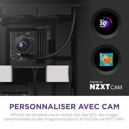 NZXT Kraken Plus 240 – AIO CPU Liquid Cooler – 240mm Radiator – 2 x F120P Fans – Customizable 1.54" Square LCD – AMD® AM5, AM4 – Intel® LGA 1851/1700, 1200/115X – Black - Image 5
