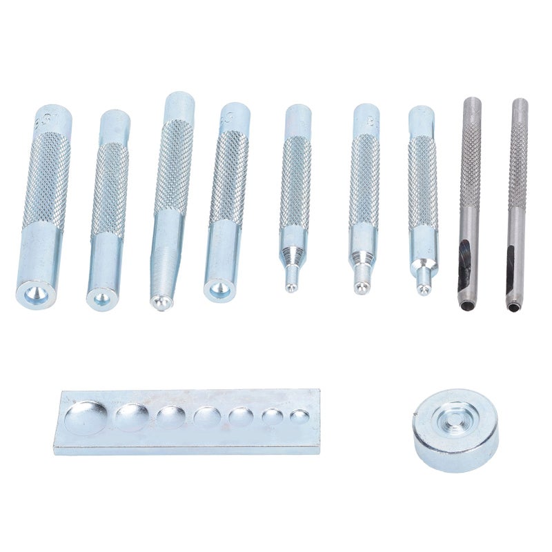 Eyelet Die Punch Tool Hole Set Snap Rivet Setter Base Leather Craft Kit Hardware - Image 1