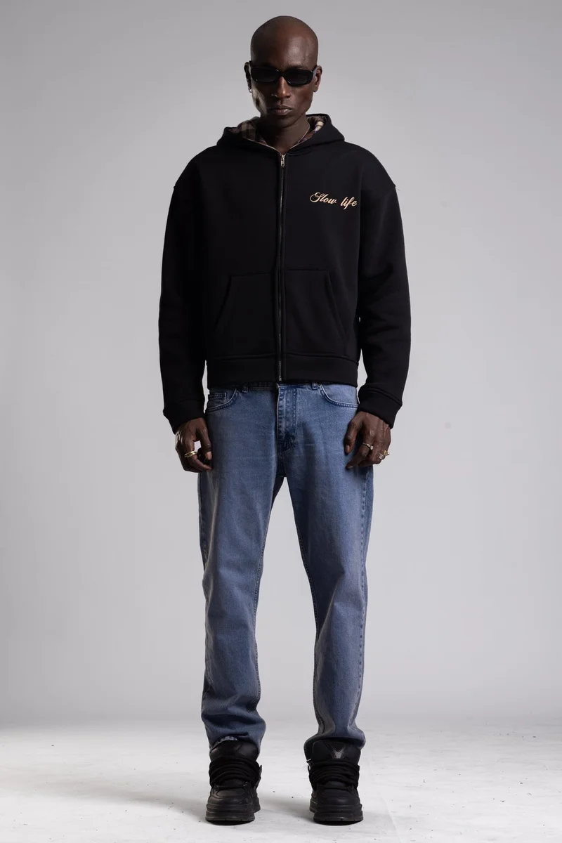 Catch Plaid Lined Hooded Sweatshirt
