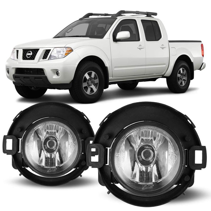 Winjet Fog Lights OEM Series for 20052015 Nissan Xterra 20102017 Frontier2018 2019 Nissan Frontier with H11 12V 55W Halogen Bulbs Fog Lamps Replacement wWiring and Switch Kit Clear Lens