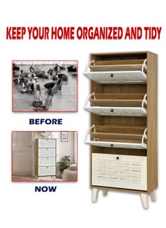 Generic Wooden Shoe Cabinet With Flip Doors 155*60*40 CM  - Image 4